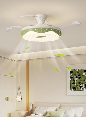 奶L油风儿童灯全HM810光护眼E谱D灯创意卡通吊扇灯风扇灯卧室房吸