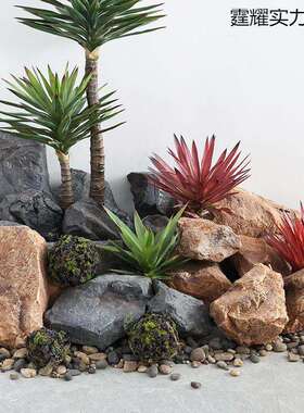 仿真石头摆件PU悬挂假石头假山室内造景装饰悬浮泡沫塑石头景观