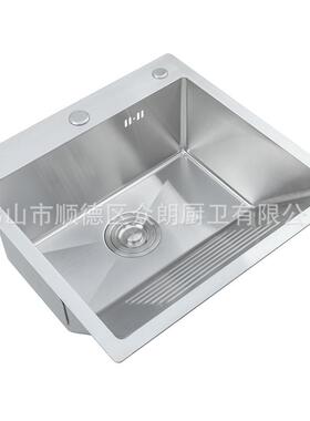 304不锈手工盆洗衣水槽带搓衣板单槽阳0台洗衣柜水5048/4槽YTO4钢