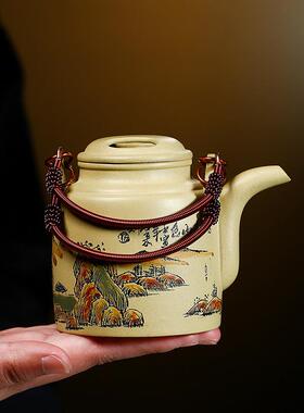 绘洋桶壶宜兴紫家砂壶茶52189具道名手工泥原矿茶优质本山绿泥