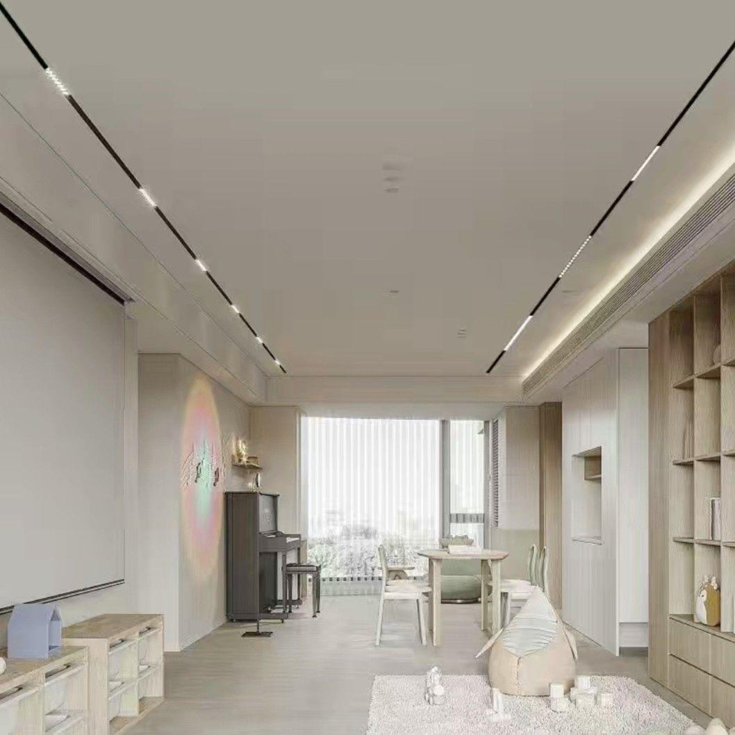 磁套吸轨道灯家用客厅线嵌入式86160l线条灯无主灯客厅灯卧室全ed