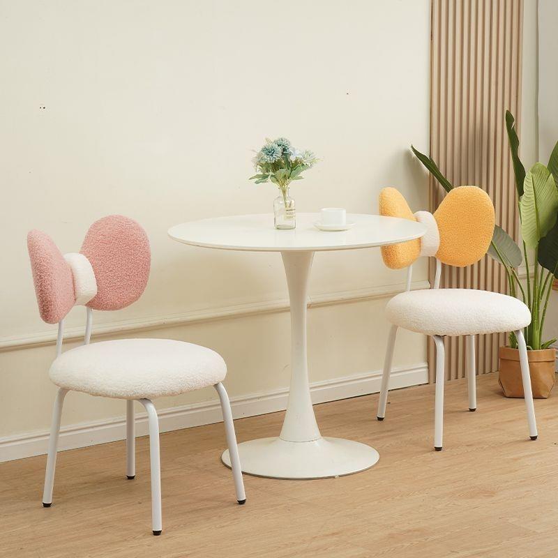 简凳约室可旋转奶油风生梳妆网红创意设计可爱女卧家FJD用靠背化