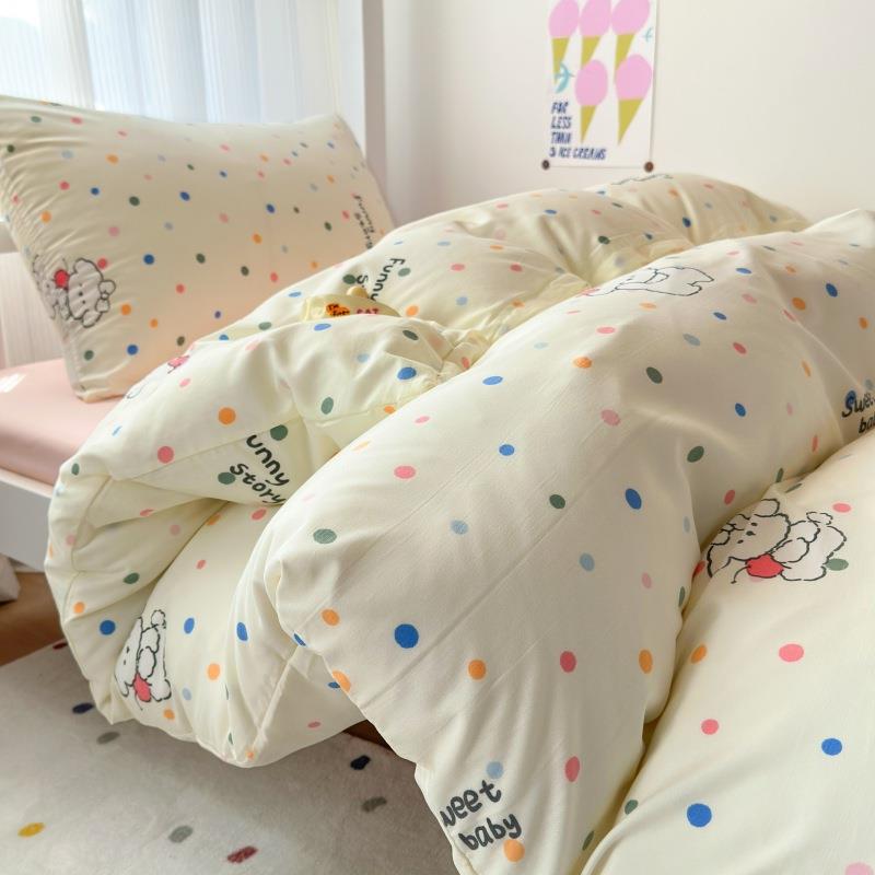 225款彩棉云柔水洗棉三层布20250206被套柔家用床品0软舒适亲肤好