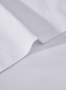 酒店四件全贡缎床棉上用套品白色件民套宿宾馆XVX纯棉被套床单枕