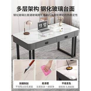 出简约家卧室台式0000用电竞电脑桌租屋带抽学屉书桌生学习桌办公