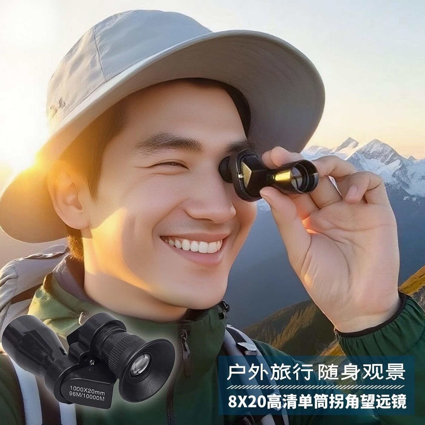 拐角望远镜迷你单筒望远镜