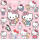 hellokitty凯蒂猫行李箱贴纸防水不留胶旅行箱笔记本电脑装 饰贴纸