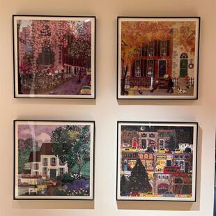 四季拼图galison圣诞冬灯拼图春夏秋冬雪夜相框高级感成人版500片