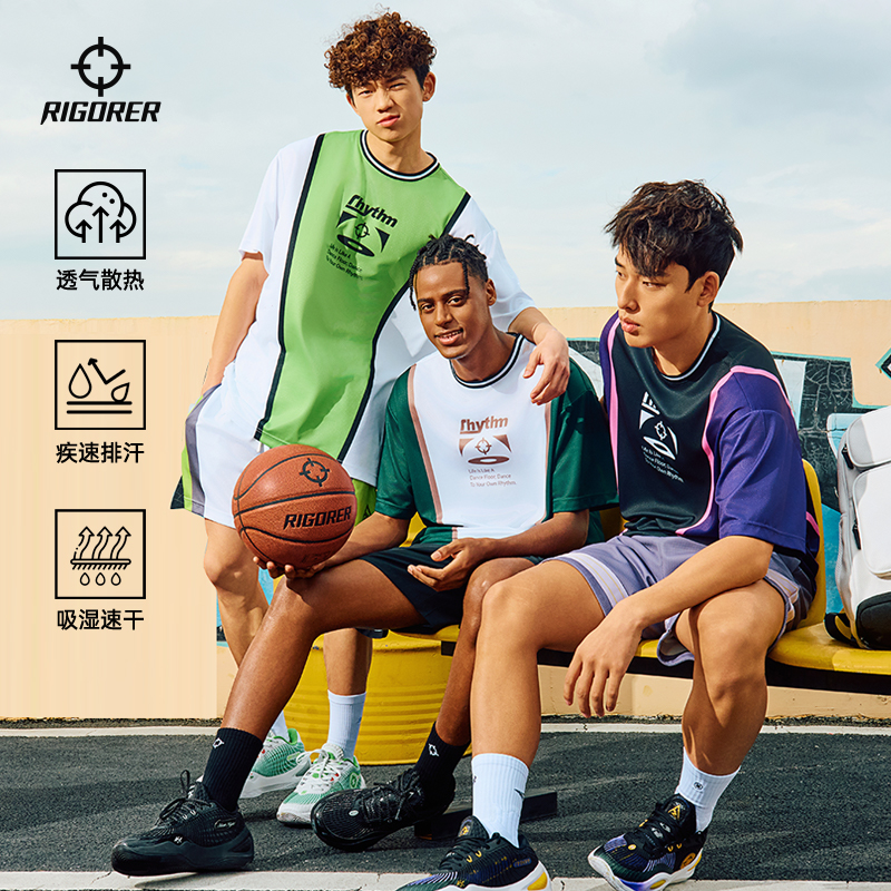 准者投篮服短袖T恤夏季新款男子速干透气篮球训练运动跑步上衣