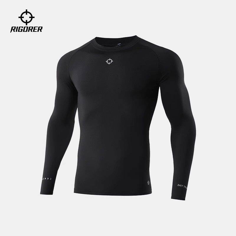 准者紧身衣男春季新款运动健身速干透气篮球服训练比赛长袖压缩衣