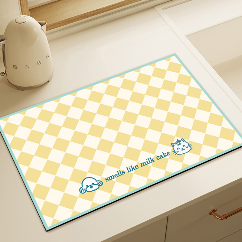 硅藻泥厨房台面沥水垫桌面吸水速干吧台保护垫洗碗盘碗筷水槽垫子