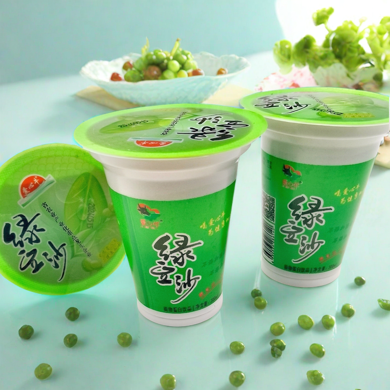 绿豆沙饮料夏季冰镇绿豆冰沙杯装绿豆爽清凉解渴绿豆汤饮品整箱