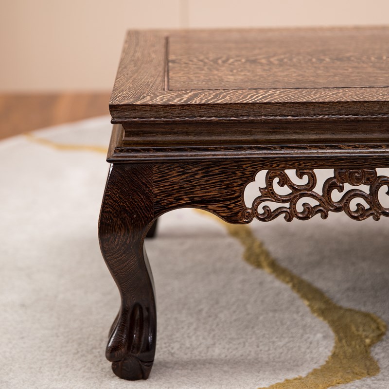 鸡翅木长方形实木底座红木花盆鱼缸佛像茶壶奇石头工艺品摆件托架