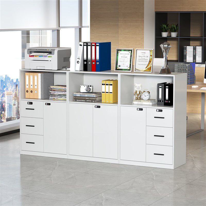 办公室铁质文件柜隔断矮柜桌下小柜子资料档案柜打印机组合收纳柜