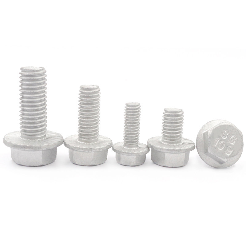 热销热镀锌法兰螺丝  M6M8M10外六角法兰面螺栓 GB5789达克罗螺栓