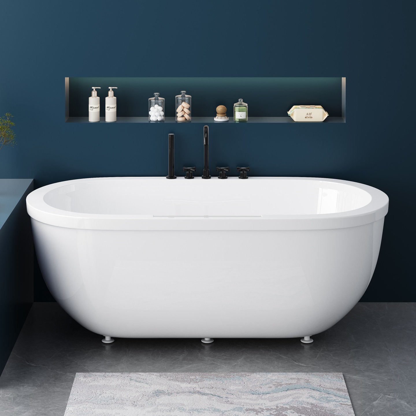 加厚双层椭圆形亚克力浴缸独立式家用成人扶手浴盆酒店浴缸小户型,家装主材,普通浴缸,淘宝优惠券,粉丝福利购,淘宝优惠卷