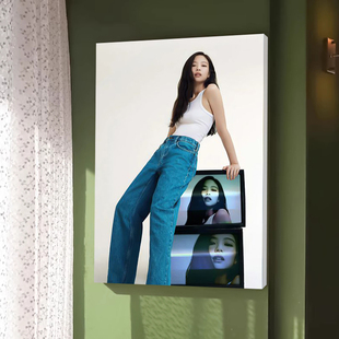 店无框画金珍妮海报挂画 服装 jennie韩国明星装 饰画摄影工作室女装