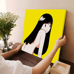天野健维纳斯潮流艺术美女无框画卧室沙发墙挂画小众抽象人物壁画