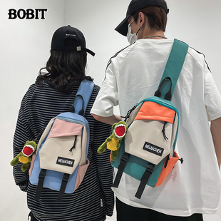 胸包男士斜挎包2024新款时尚出行轻便男生小背包女学生旅行单肩包