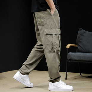 裤 男2024新款 潮牌男士 夏季 耐磨宽松大码 工装 直筒休闲裤 日系 薄款