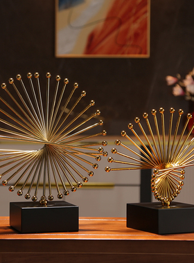 新中式时来运转摆件创意轻奢现代客厅玄I关电视酒柜办公室书房装