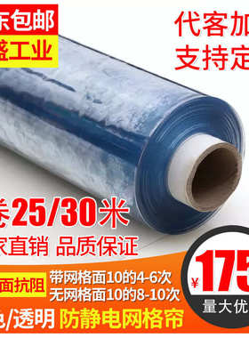 PVC防静电网格帘黑色透明 无尘室隔断环保窗帘 电子厂阻燃门帘