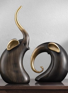 办公室摆件领导高档大象摆件客厅电视柜玄关装饰品乔迁开业礼品