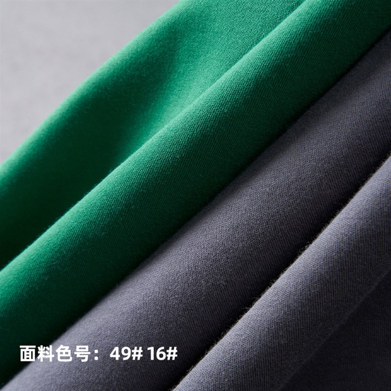 水柔棉纯棉T恤双面面料 50支精梳棉全棉双面布针织布料 棉毛布