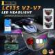 V7摩托车大灯前照灯改装 适用于雅马哈LC135 血轮眼LED远近大灯