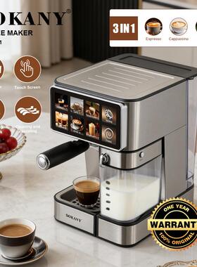出口SOKANY04041咖啡机意式半自动咖啡机高温萃取打奶泡咖啡机