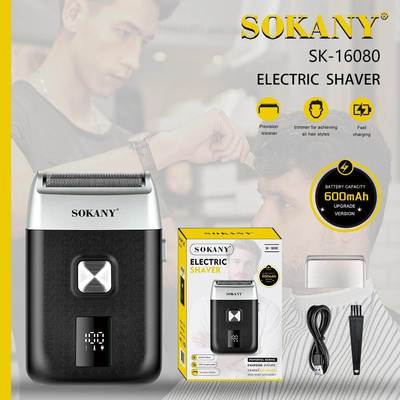 外贸SOKANY16080剃须刀家用专业刮胡刀不锈钢充电ELECTIRC SHAVER
