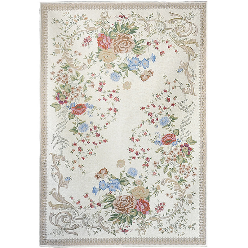 众弘地毯客厅茶几垫美式卧室床边毯欧式田园长方形可机洗家用全铺