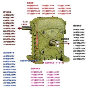 WPA涡轮蜗轮蜗杆减速机小型变速器减速器立式WPO齿轮箱卧式变速箱
