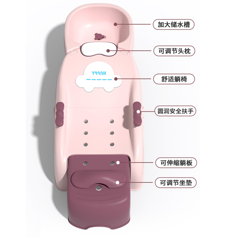 儿童洗头躺椅可折叠宝宝洗头床洗发家用躺着洗头发神器小孩洗头椅