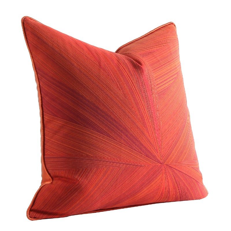 简约现代美式橙红色抱枕套样板房软装客厅沙发靠枕床头大靠包定做