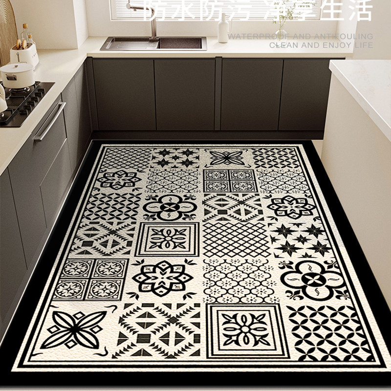 美式厨房地垫防滑防油可擦免洗pvc地毯家用厨房专用垫子可裁剪,居家布艺,厨房地垫,淘宝优惠券,粉丝福利购,淘宝优惠卷