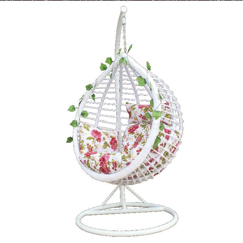 吊篮藤椅粗藤单双人阳台室内小摇篮椅子懒人家用网红秋千吊椅吊床