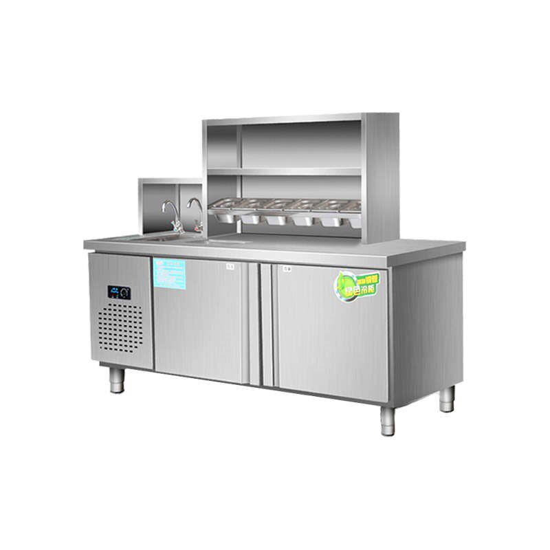 奶茶操作台水吧台商用奶茶店奶茶台水吧工作台奶茶吧台冷藏饮品