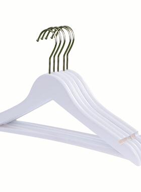 黑色实衣架1JSN木0支装衣服装店用家用挂防滑无痕白色木头衣专架