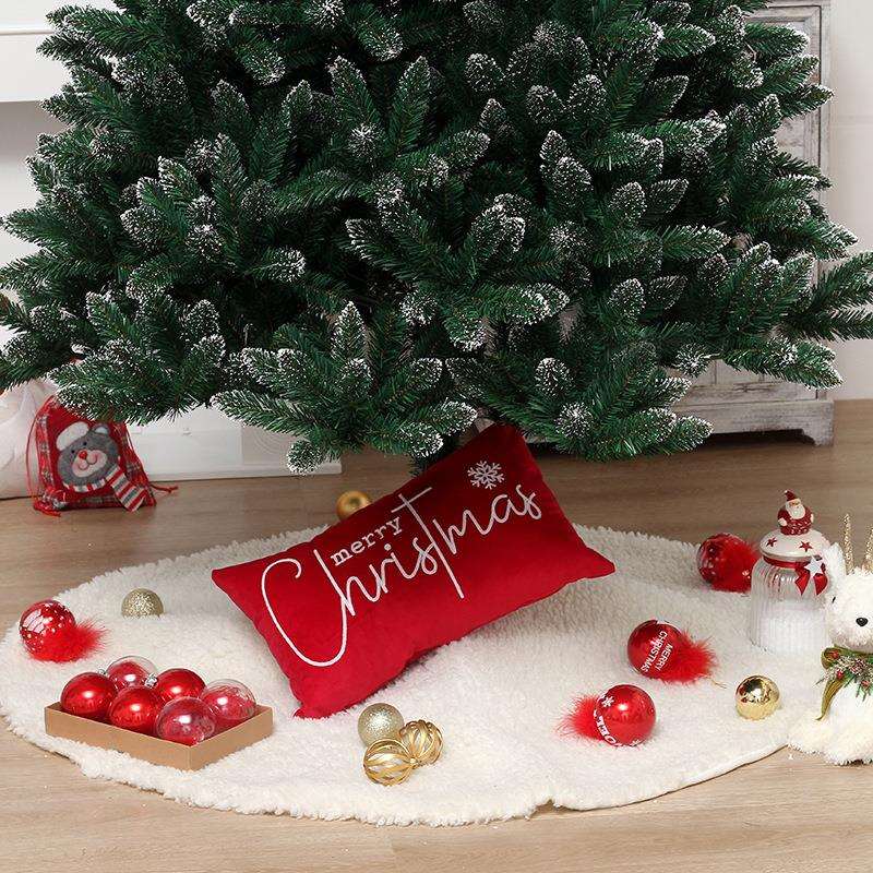 厂装SYCT113家直销跨境新品C圣诞节饰摆件PV沾白树圣诞酒店商场节