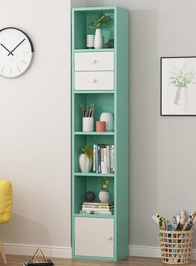 书架落地简约收F76HJ9HM纳柜客缝小夹书柜卧简易儿童家用室储物柜
