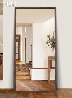 0原木风衣镜家F755J6HS用实木全身镜子壁挂试衣镜穿店服装落地大J