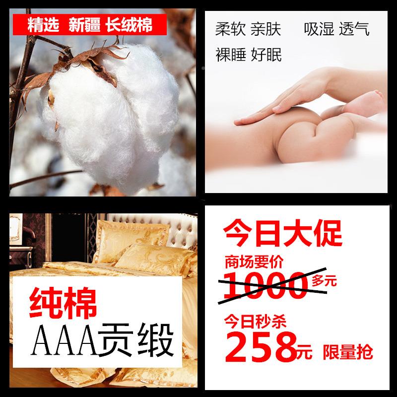 6B欧6205款四季通新用纯棉缎面四件套床上用品FHSTJH式2床单