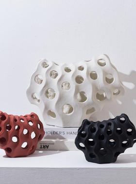 样简约现代轻家居奢客珊瑚几何树脂创意摆件厅售楼处软装DJA饰板