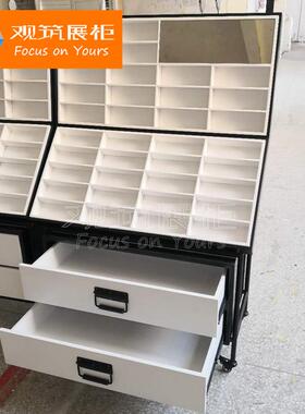 现代时Y16尚眼镜展示镜置柜矮柜烤白色漆太阳眼展柜多层物架背柜