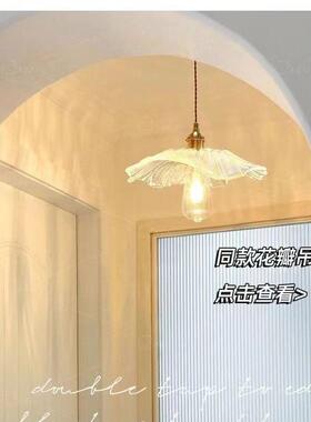 法式晶灯玄关小VMK吊轻灯水全奢铜过道走廊灯阳台灯网红卧室床头