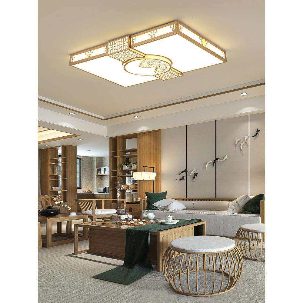 新中E式吸顶客厅卧室长方308形套餐组合现代简约L灯D中国灯风家用