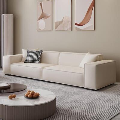 10248750奶油豆块发客厅简约现腐代直排沙发网风红款沙科技布艺沙