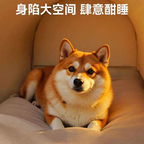 狗窝冬季保暖宠狗窝四洗季通用封闭式安F997T66T全感狗睡觉房子猫