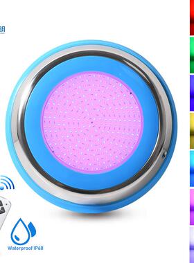 12v低压不锈泳DLX-YC30池灯树脂钢胶防水DIP灌68水下灯壁挂式LE七